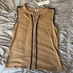 Calvin Klein Sleeveless Top with Contrast Trim